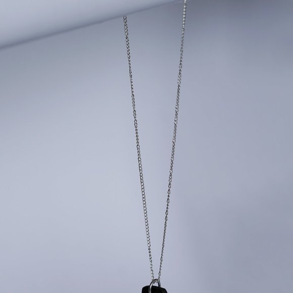 Black Vinyl Record Pendant Cracked with Blue Spark - Picture 5 of 5